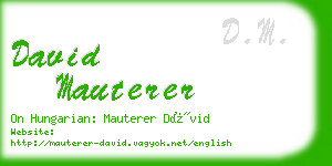 david mauterer business card